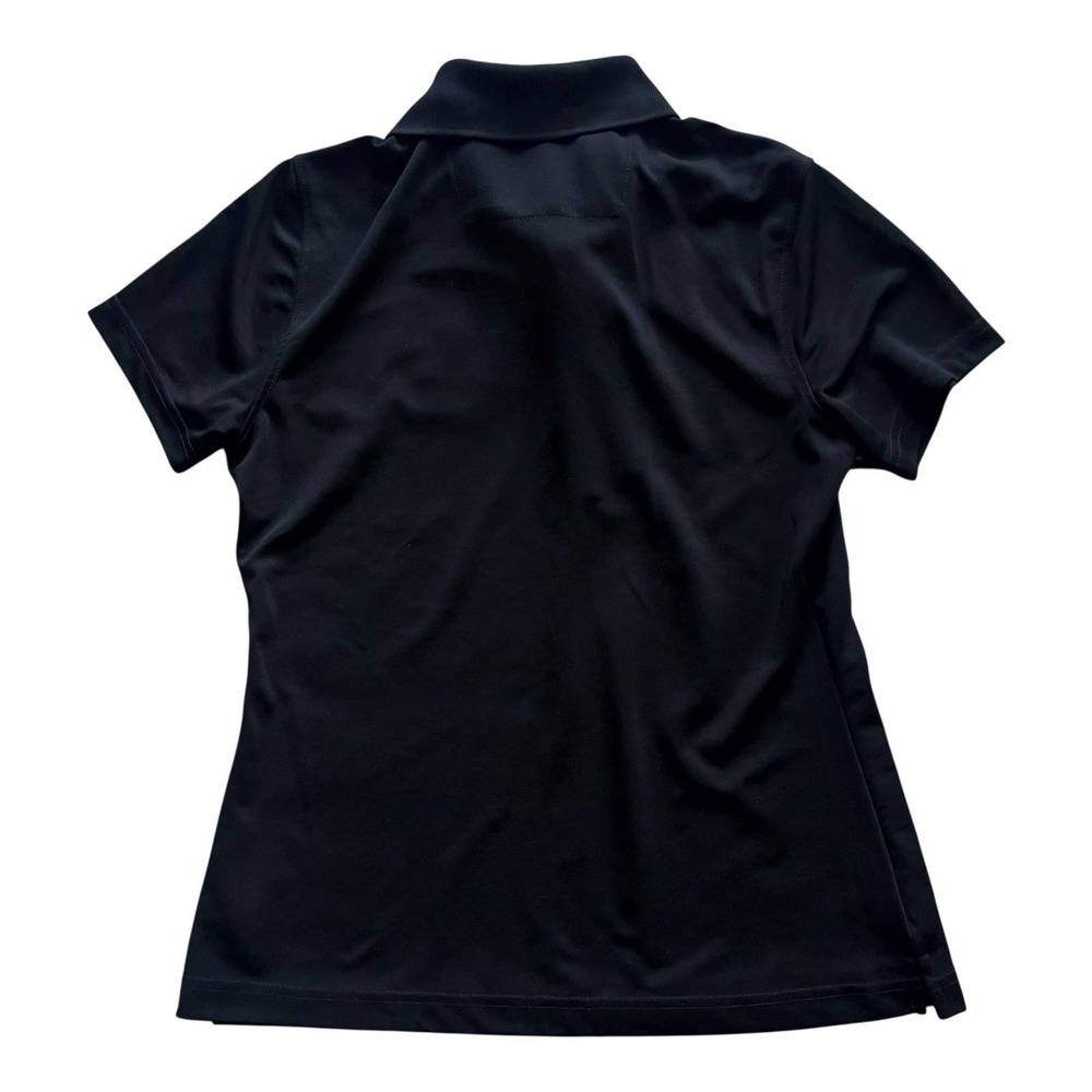 Women's M TOP GOLF Black Polo Top Short Sleeved Shirt - Picture 2 of 2